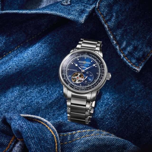 ツェッペリン「ZEPPELIN OPEN HEART AUTOMATIC JAPAN LIMITED -BLUE