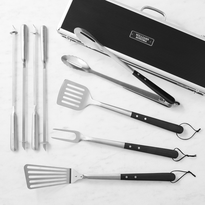 BBQ Tools Set of 8 Stainless Steel | Williams Sonoma