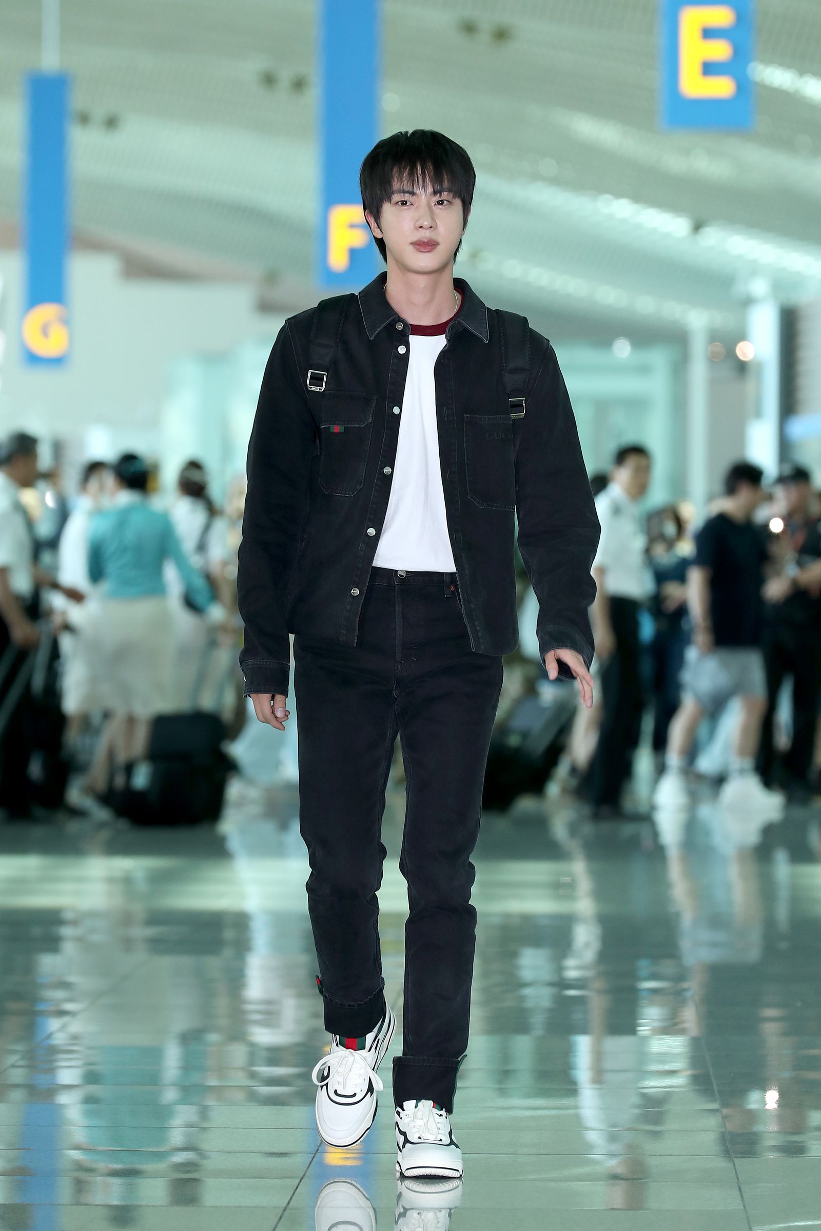 BTS's Jin Attends Gucci's Spring-Summer 2025 Show During