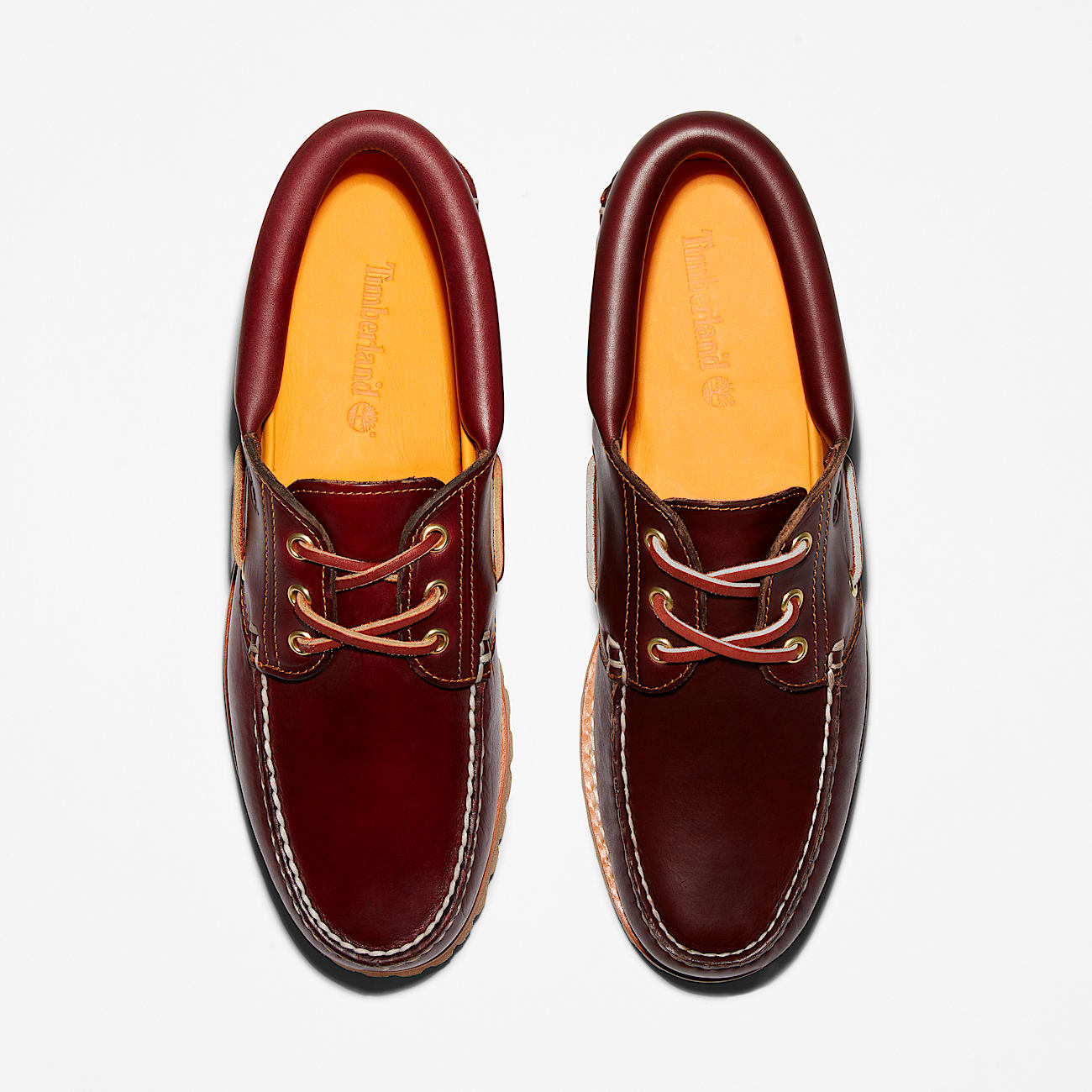 Men's 3-Eye Lug Handsewn Boat Shoe - Burgundy | Timberland US