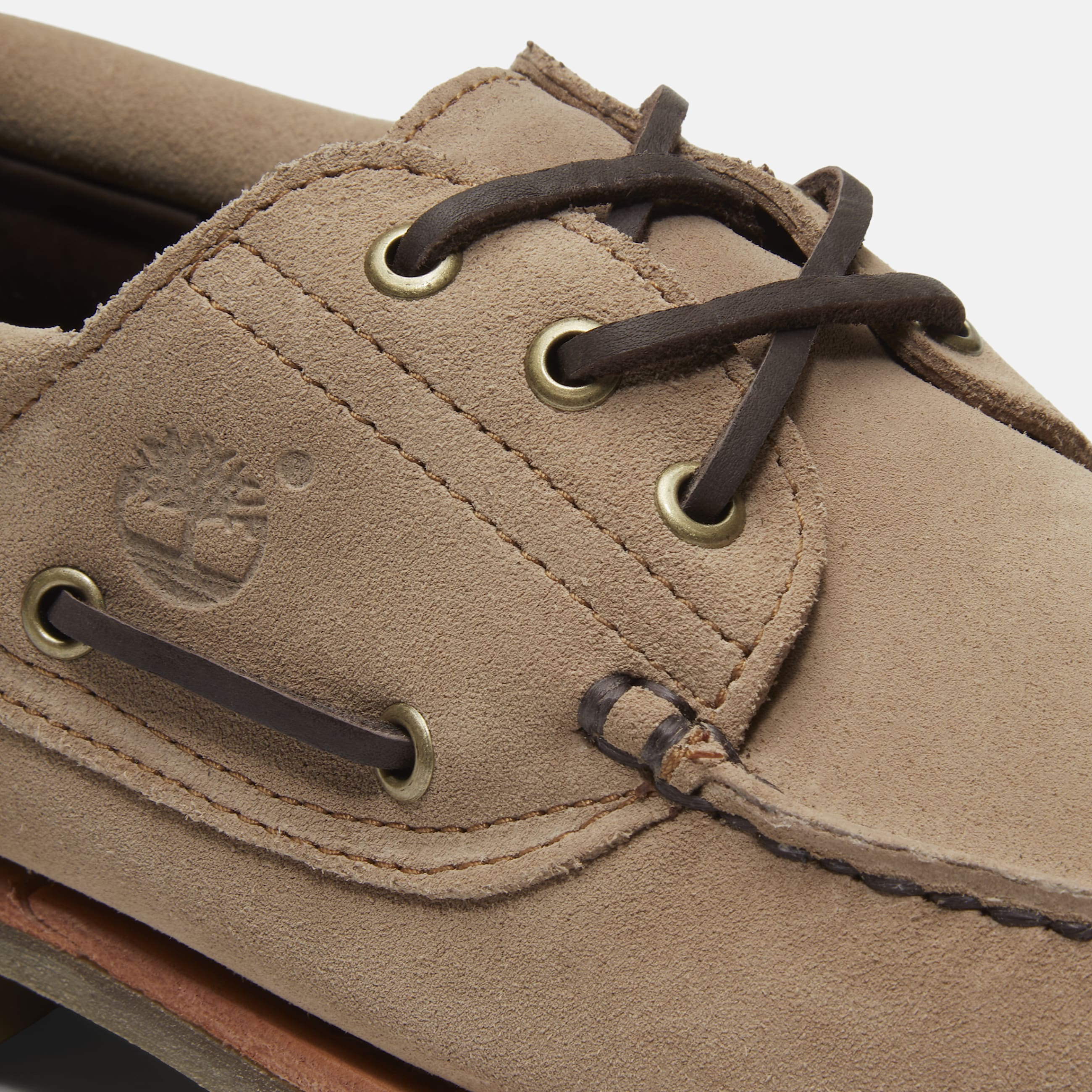 Timberland® Mix Tape Authentic 3-Eye Lug Boat Shoe for Men in Beige