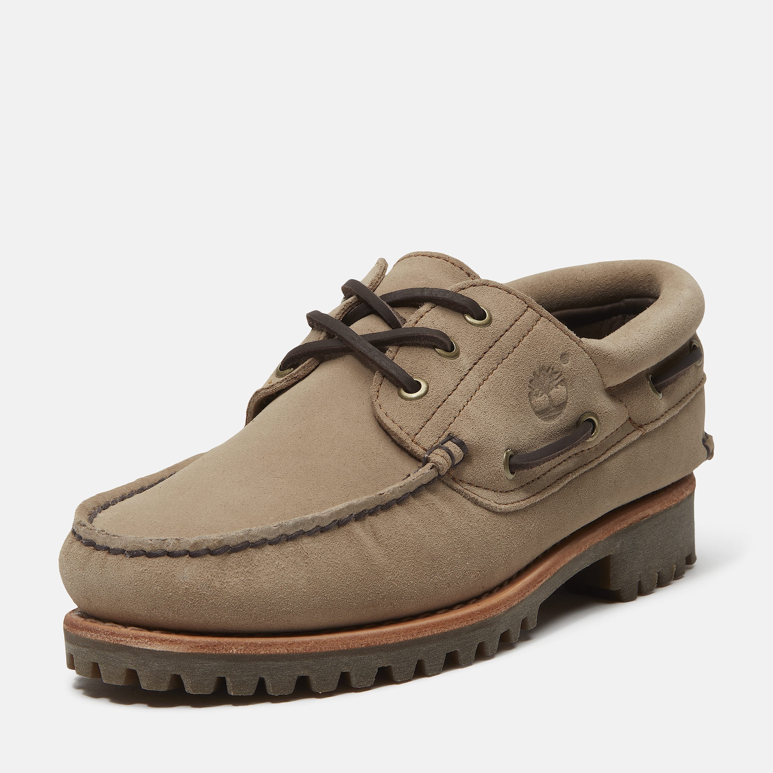 Timberland® Mix Tape Authentic 3-Eye Lug Boat Shoe for Men in Beige