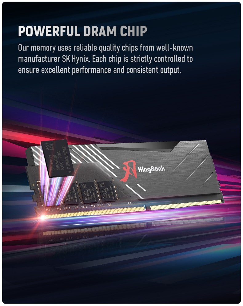 Kingbank DDR5 6000MHz 32GB (2X16GB) Cxmt CL36 Black XMP/EXPO - msy