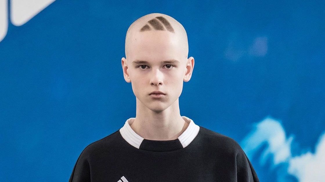 Gosha Rubchinskiy Sends Model Down Runway with Adidas Logo–Shaved
