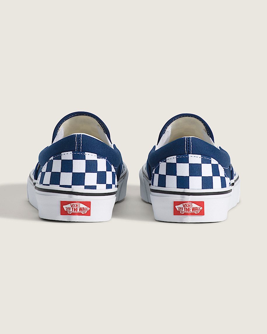 Classic Slip-On Checkerboard Shoe in Checkerboard Deep Indigo Blue