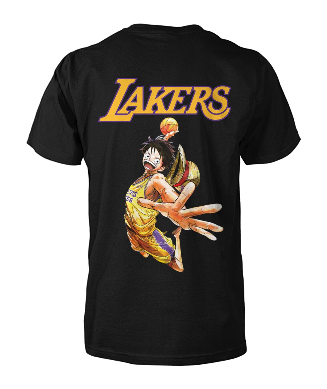 Luffy One Piece Lakers T-Shirt - Viralstyle