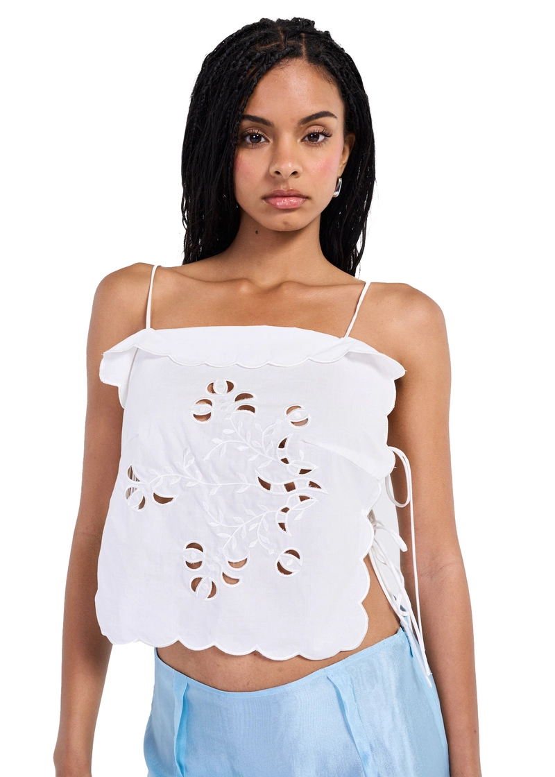 The Garment Kirsten Tie Top in White