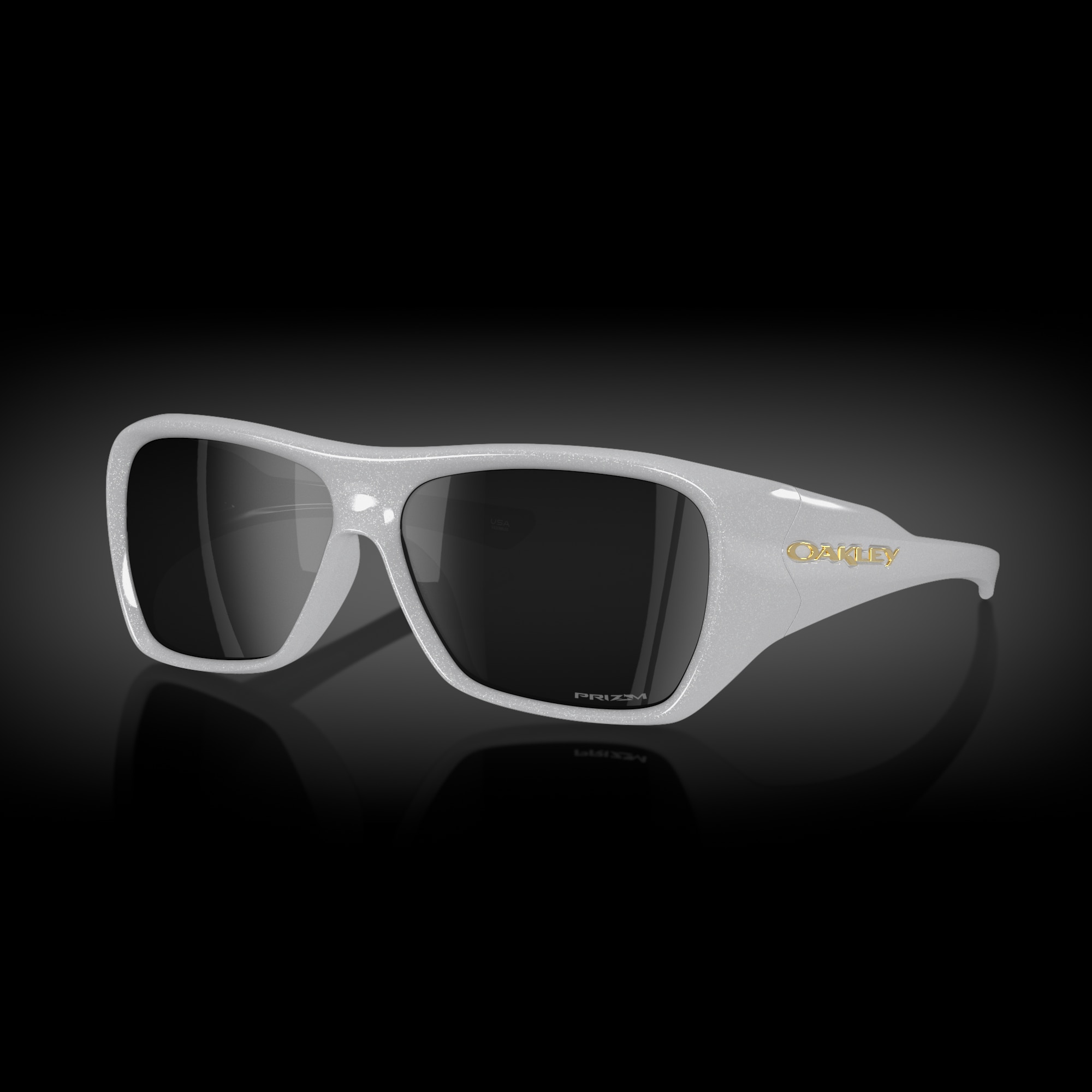 Chaminade Prizm Black Lenses, Pearl White Frame Sunglasses