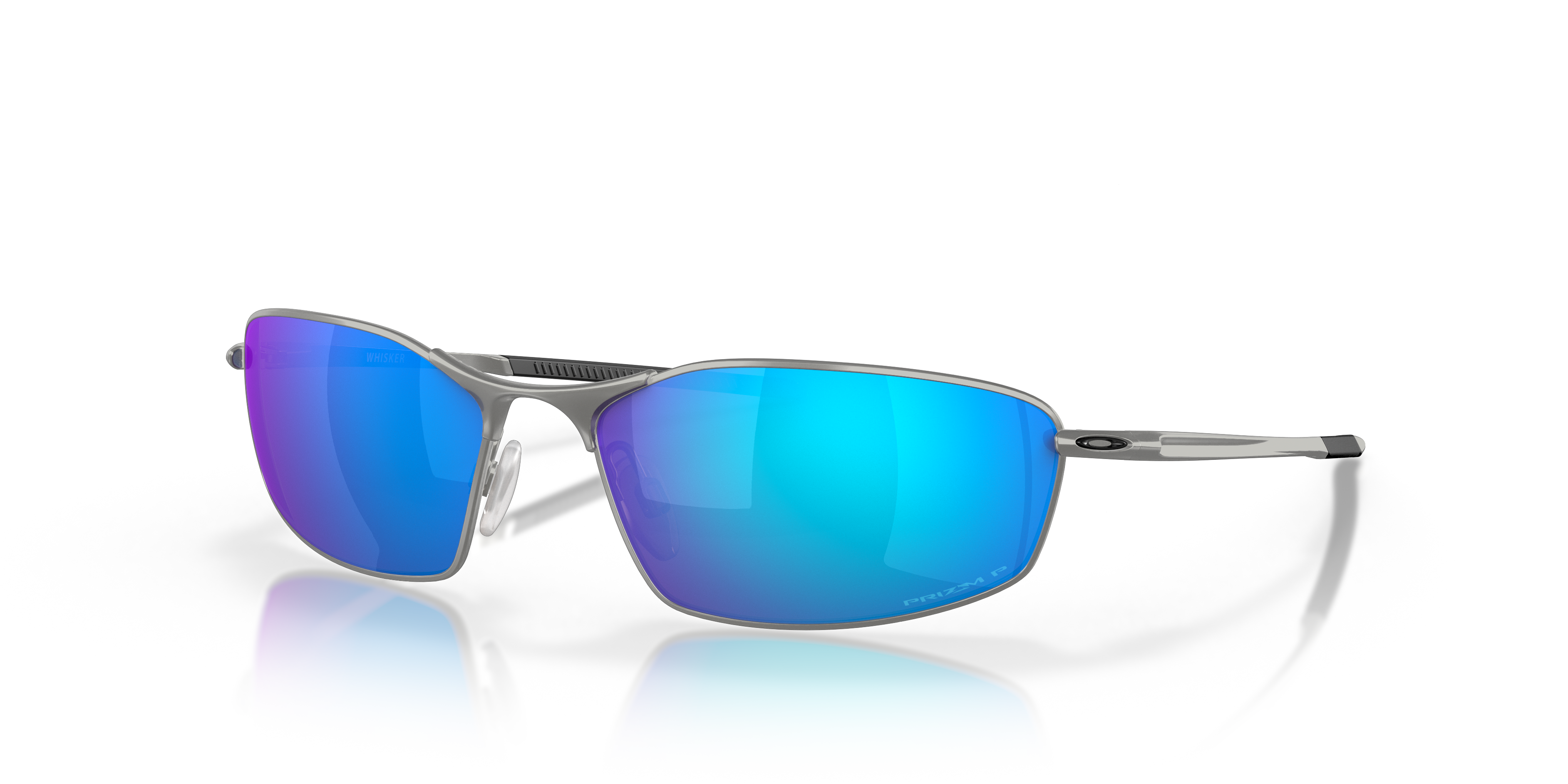 Whisker® Prizm Sapphire Polarized Lenses, Satin Chrome Frame