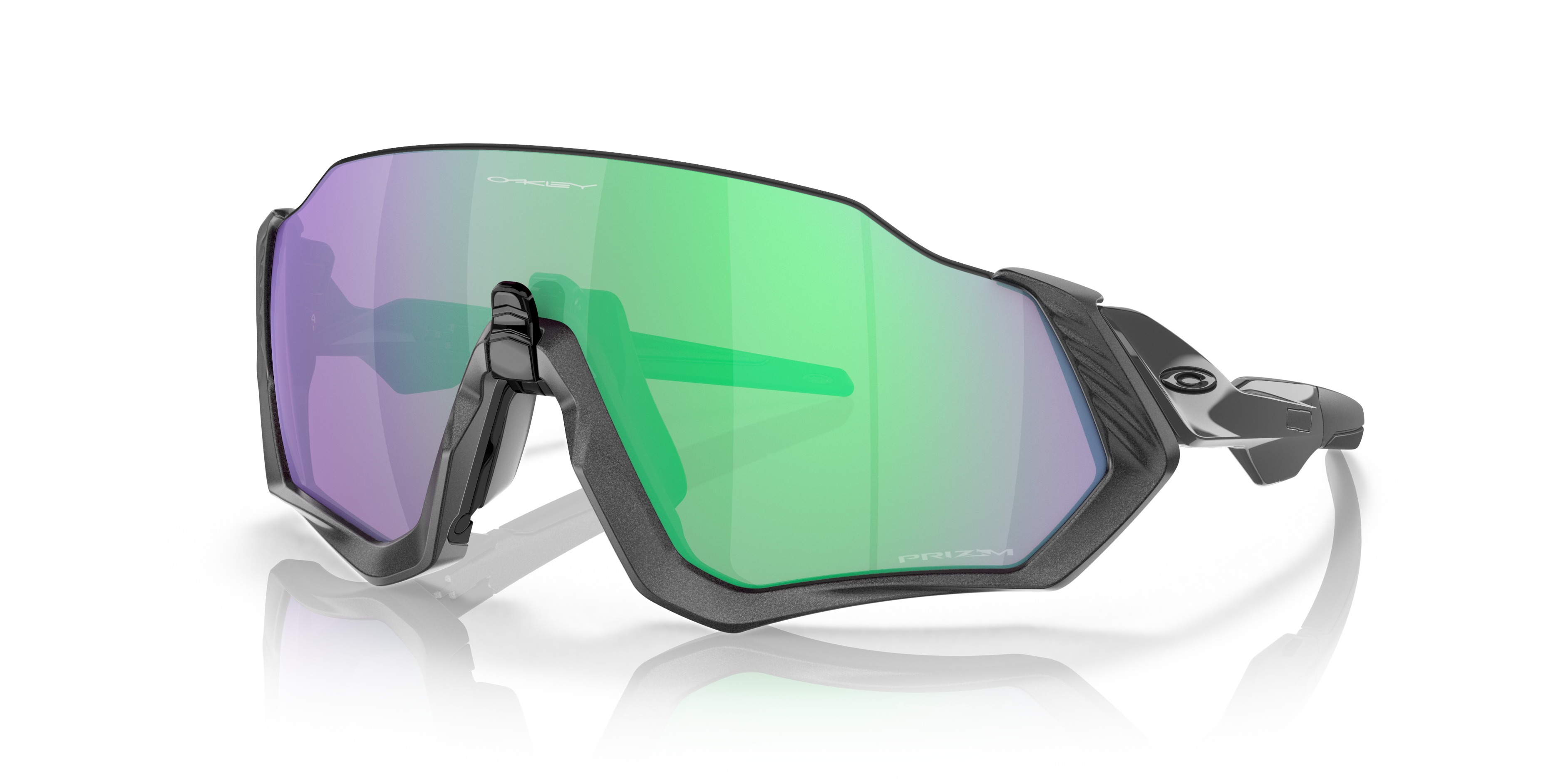 Flight Jacket™ Prizm Road Jade Lenses, Matte Steel Frame