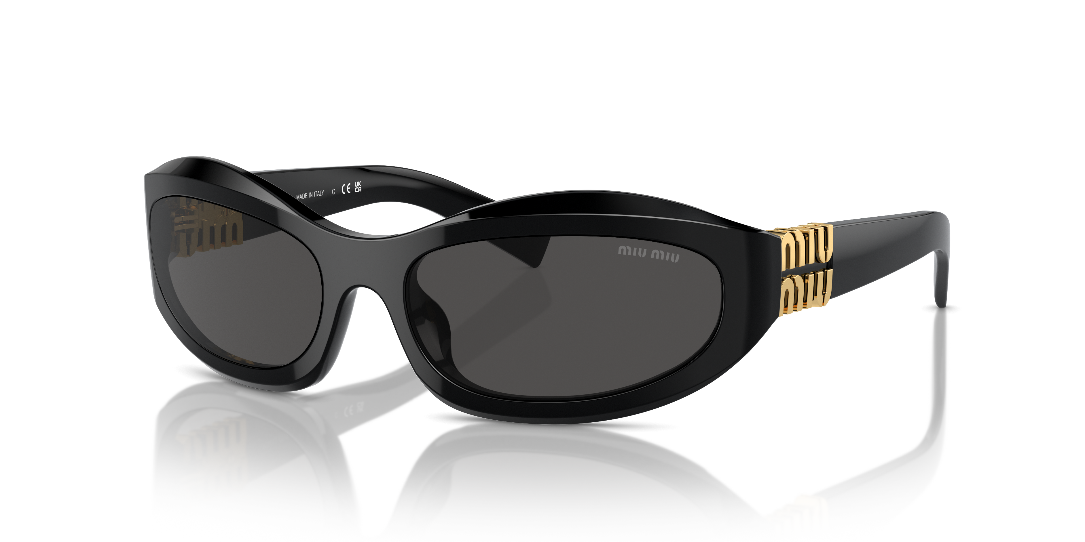 Miu Miu MU 14ZS S (59 - 17) with Grey lenses and Black frame