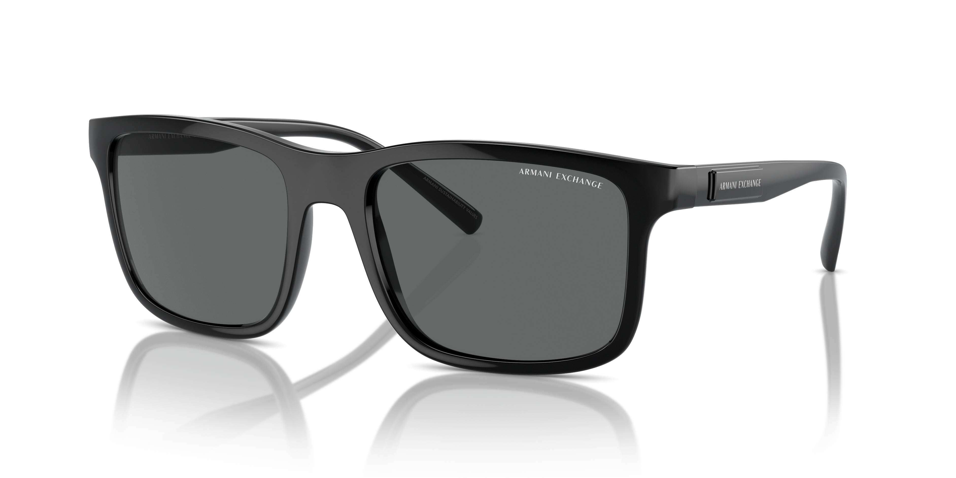 Armani Exchange AX4145S XXL (57 - 19) with Grey lenses and Black
