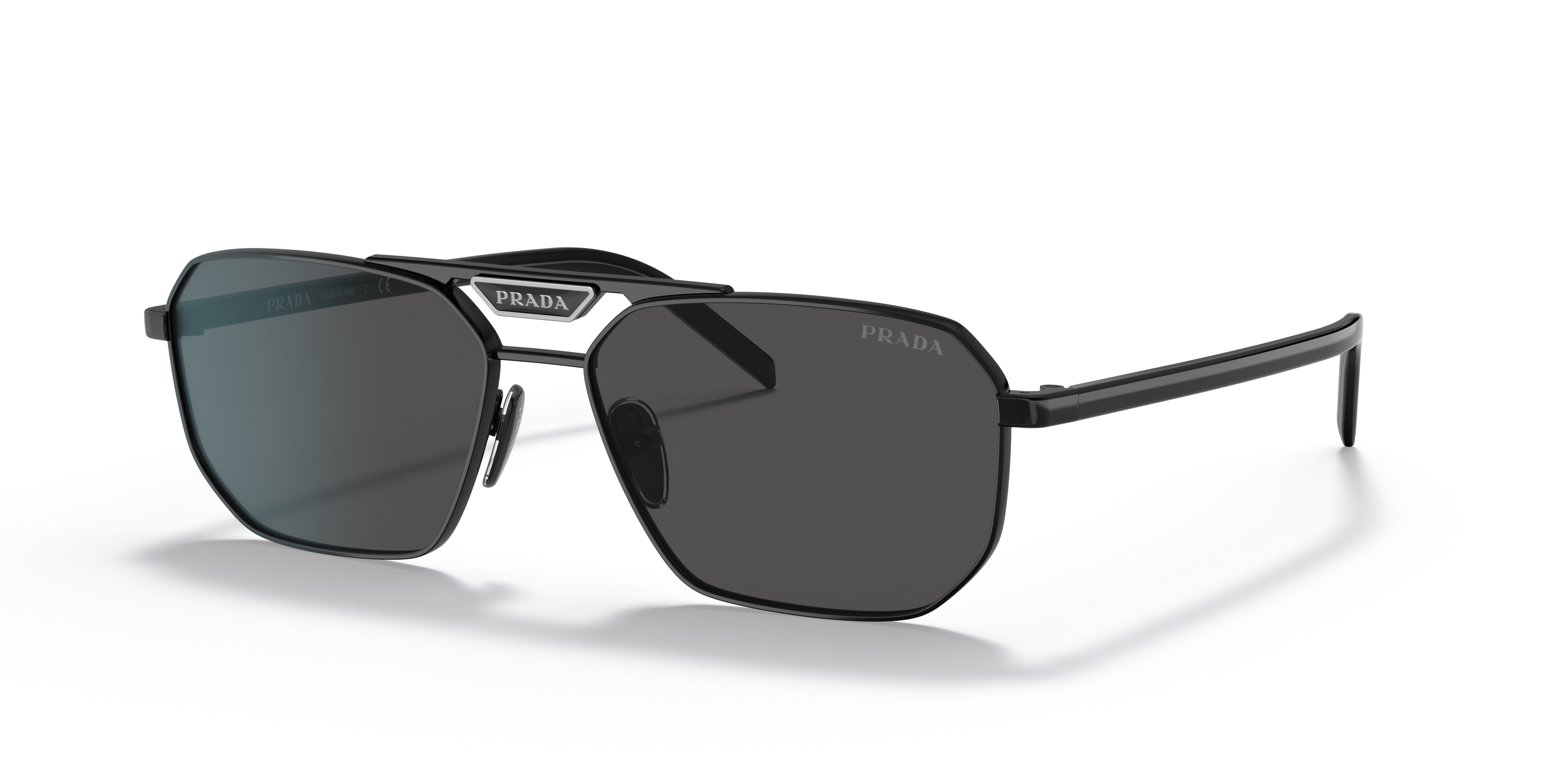 Prada PR 58YS L (57 - 15) with Grey lenses and Black frame