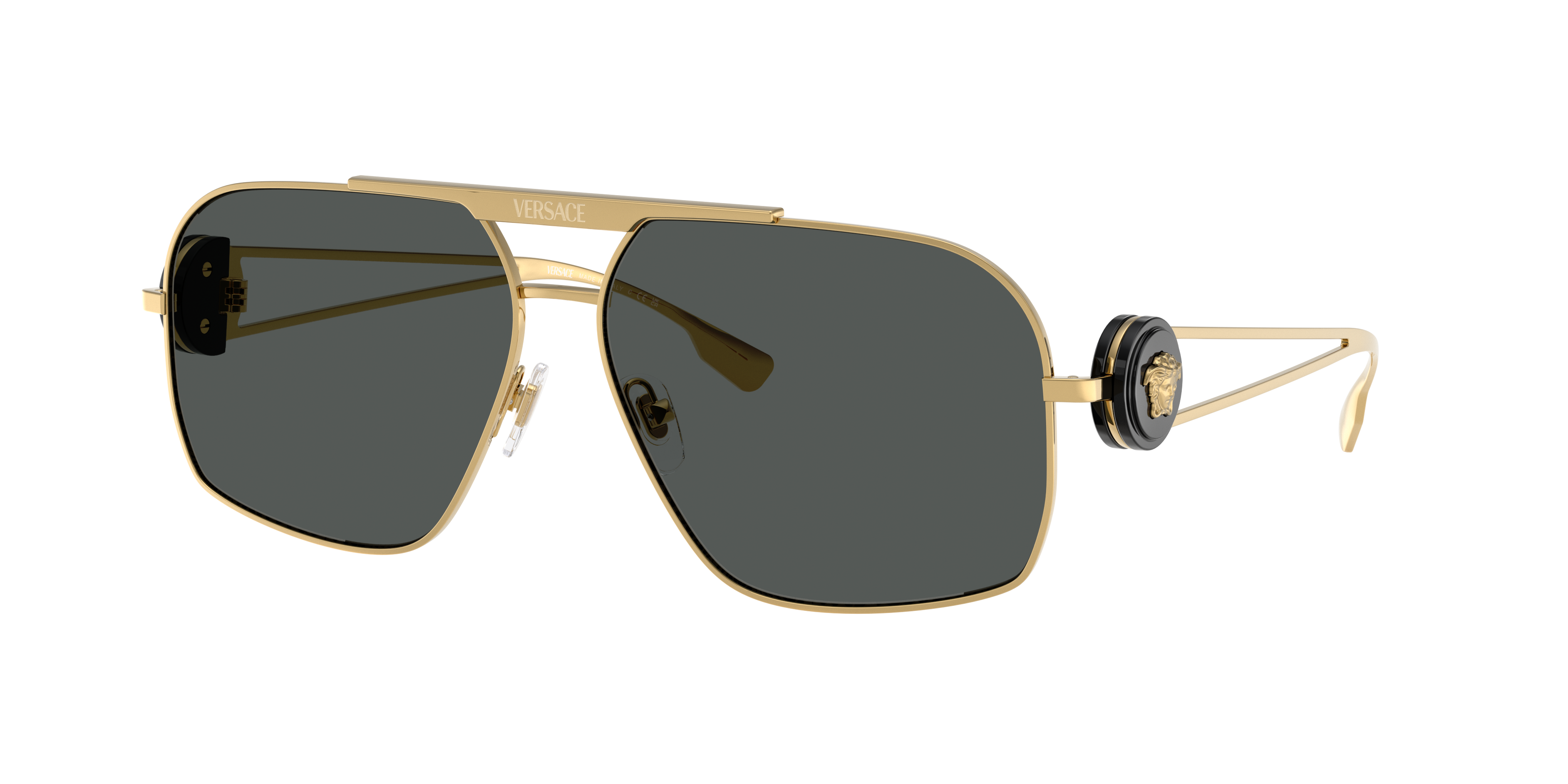 Versace VE2269 XL (62 - 13) with Grey lenses and Gold frame
