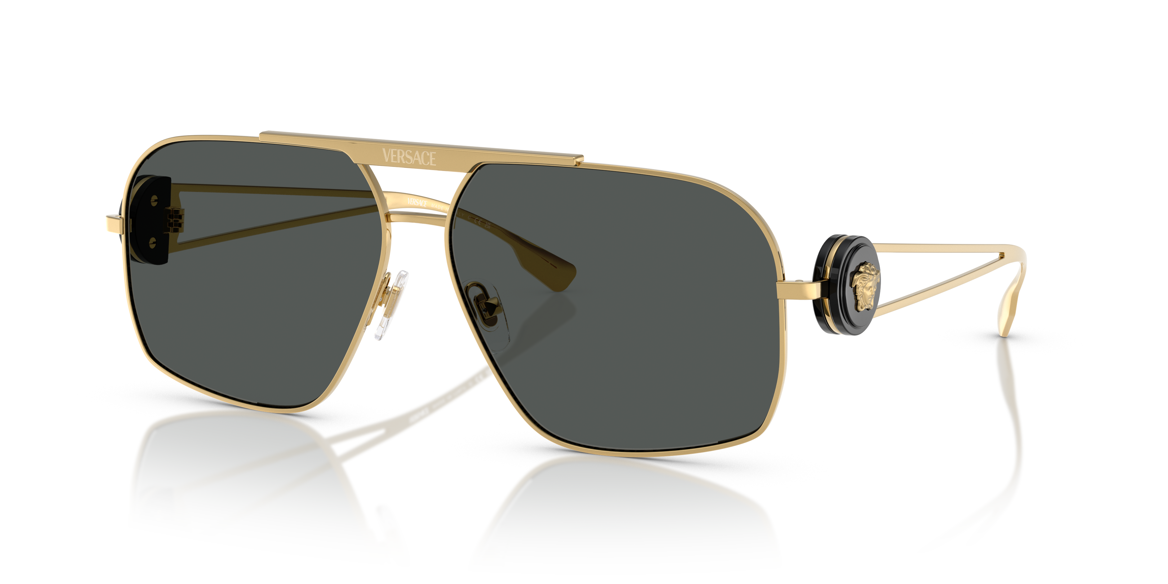 Versace VE2269 XL (62 - 13) with Grey lenses and Gold frame