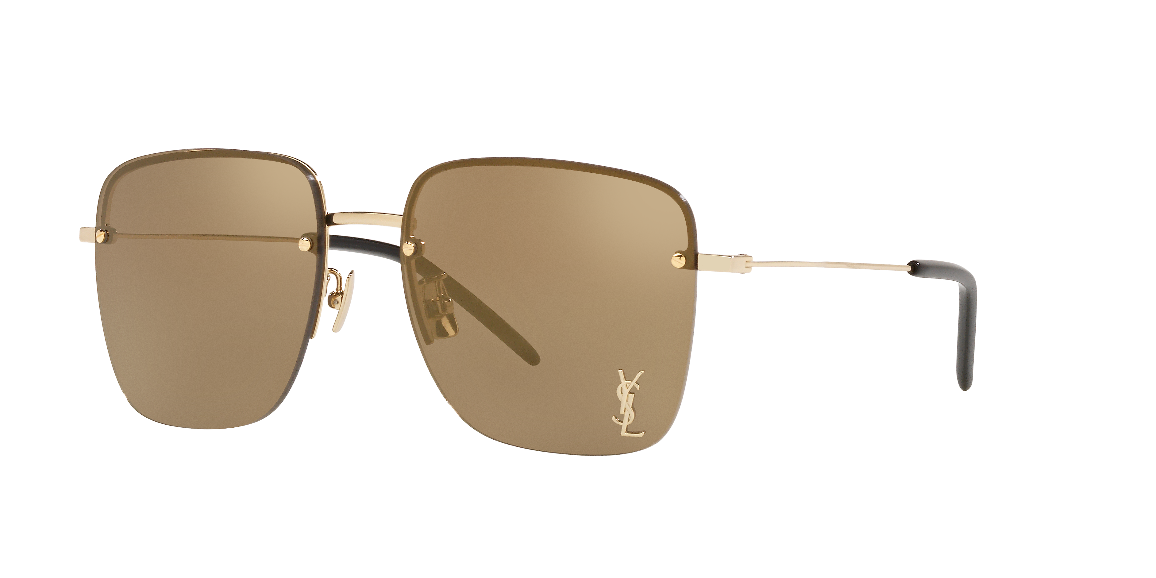 Saint Laurent SL 312 M-006 XL (58 - 17) with Brown lenses and Gold