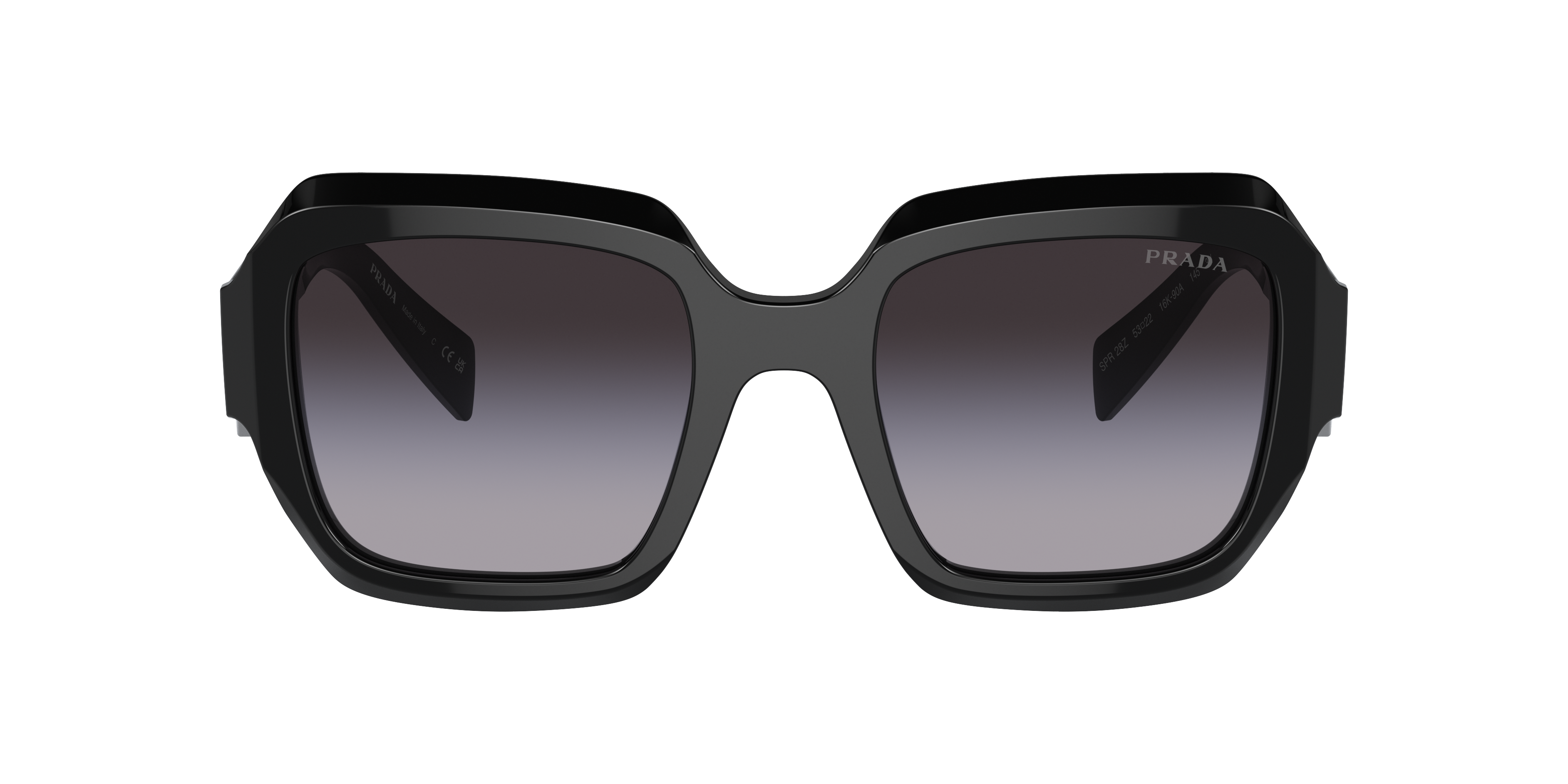 Prada PR 28ZS M (53 - 22) with Grey lenses and Black frame