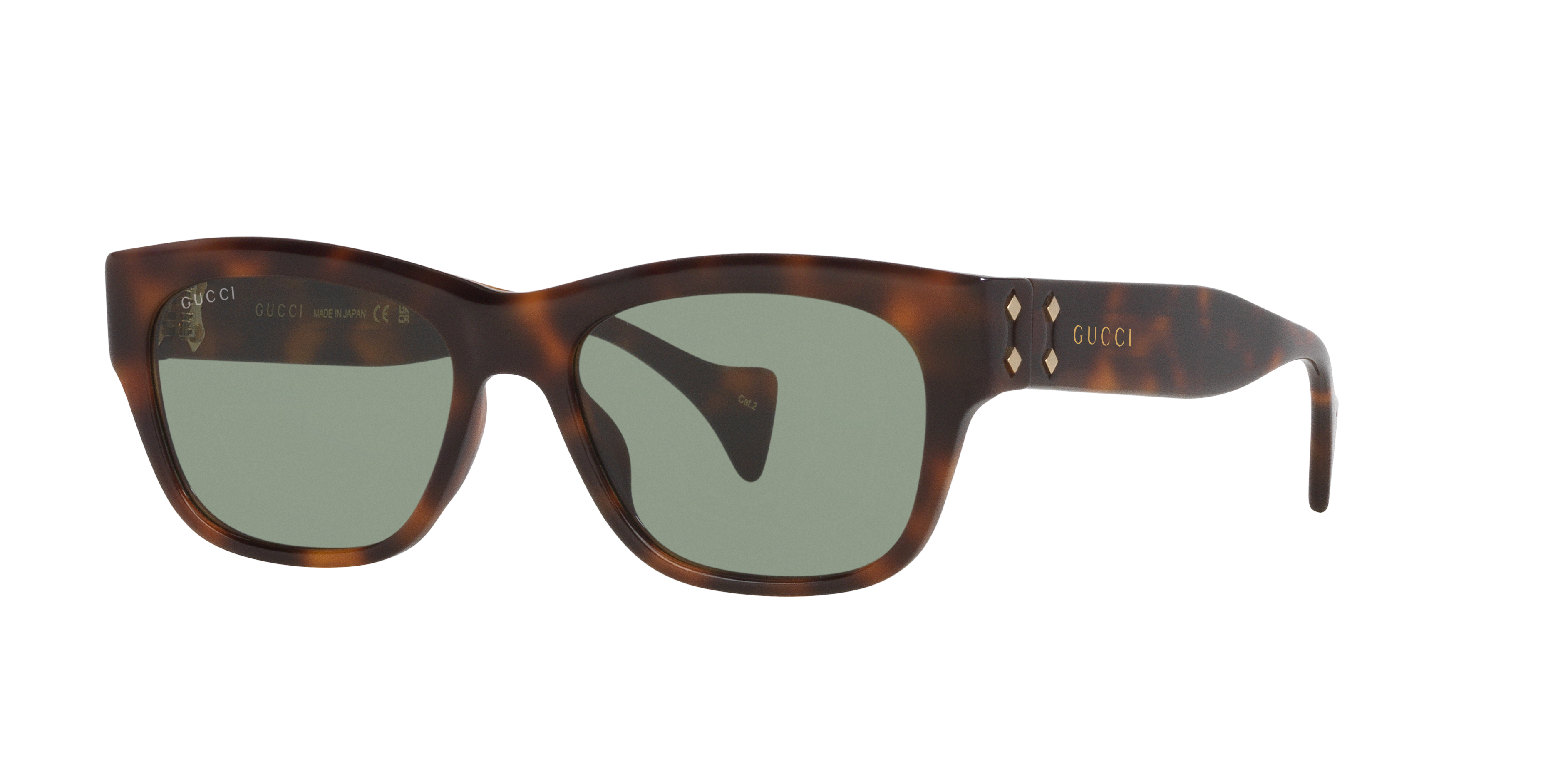 Gucci GG1706S M (55 - 18) with Green lenses and Tortoise frame