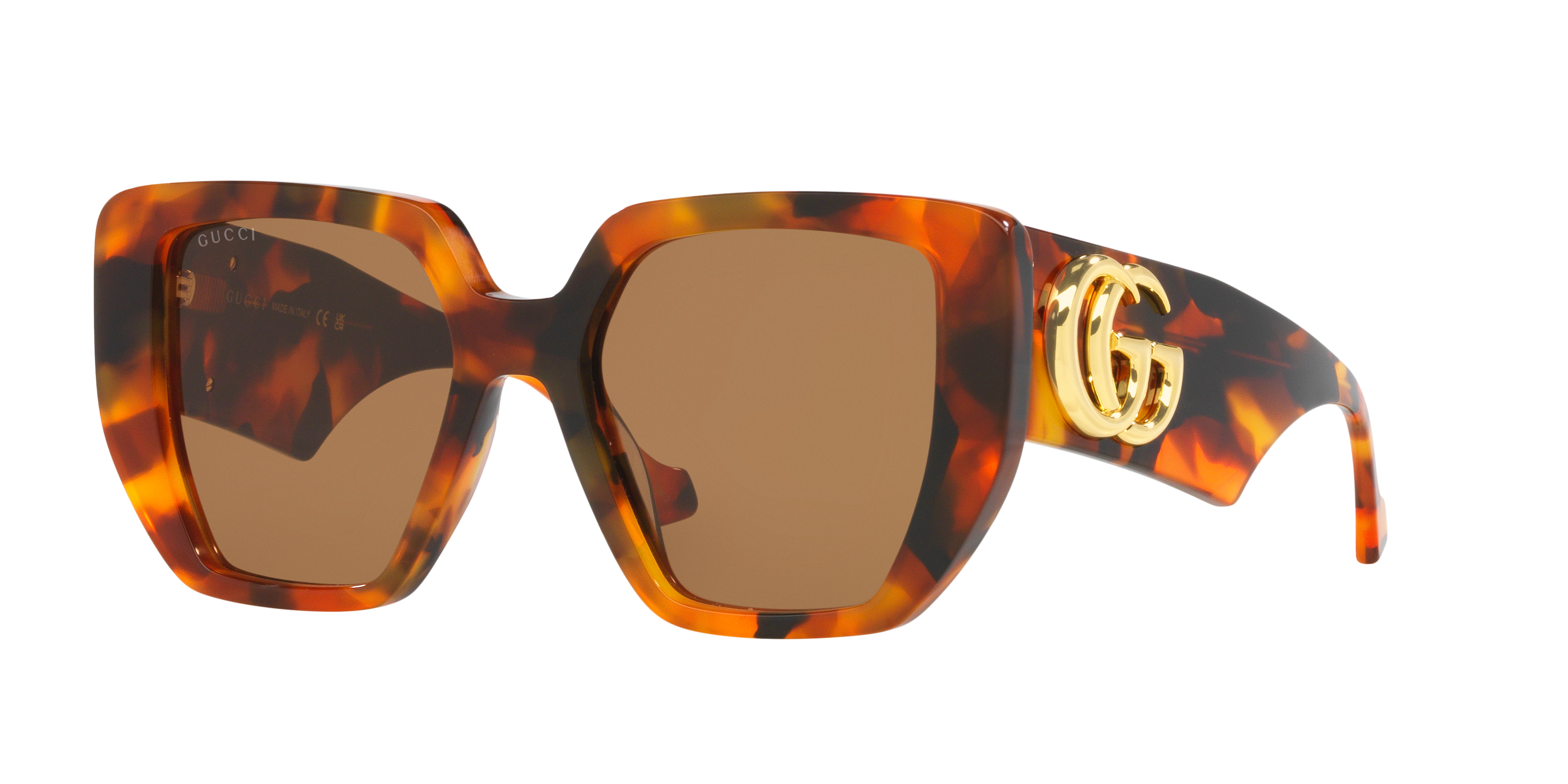 Gucci GG0956S M (54 - 19) with Brown lenses and Tortoise frame