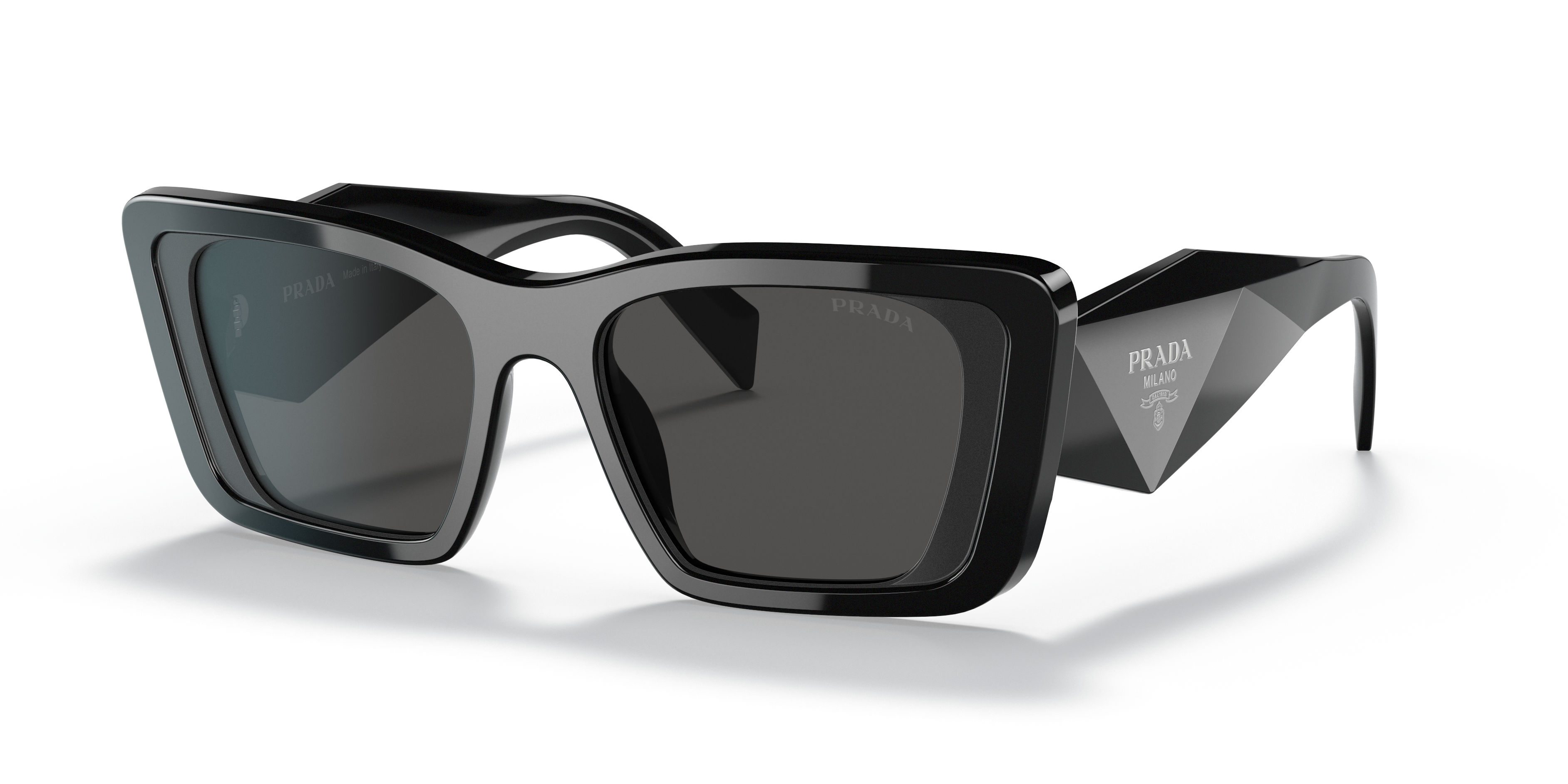 Prada PR 08YS XS (51 - 18) with Grey lenses and Black frame