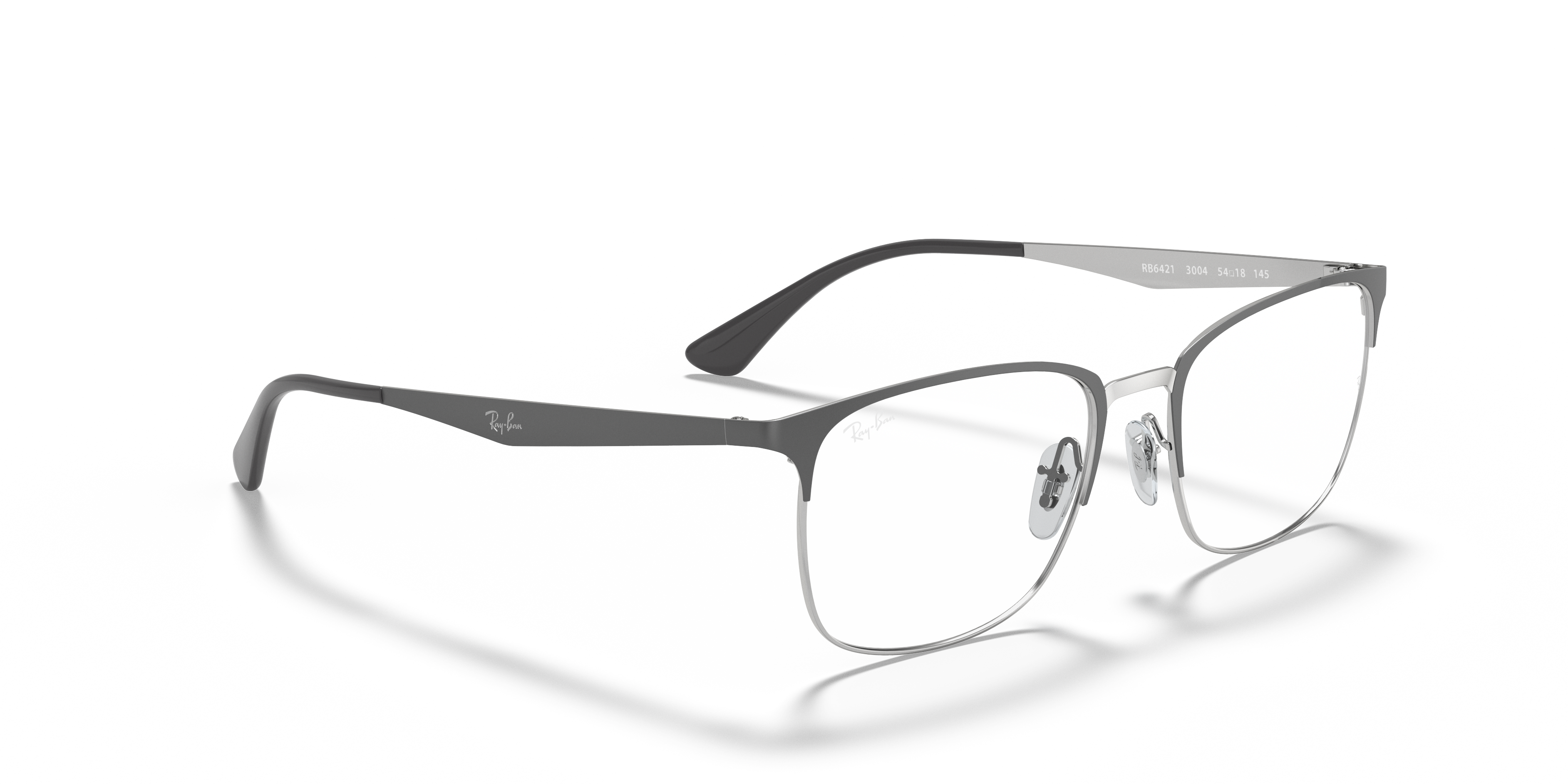 Ray-Ban 0RX6421 Glasses in Silver/Gunmetal/Grey | Target Optical