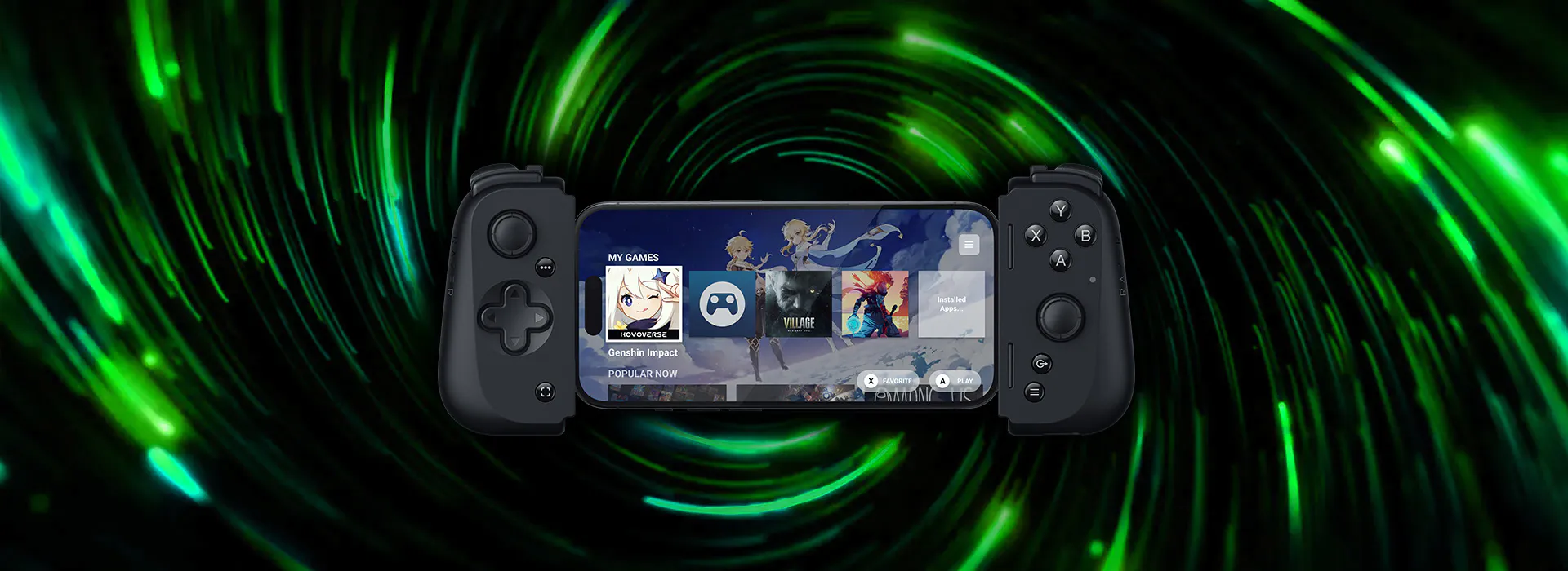 iPhone / Android 用ユニバーサルゲーミングコントローラー – Razer