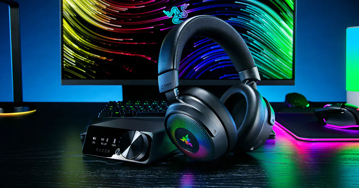 Razer Kraken V4 Pro Wireless RGB Gaming Headset with OLED Control