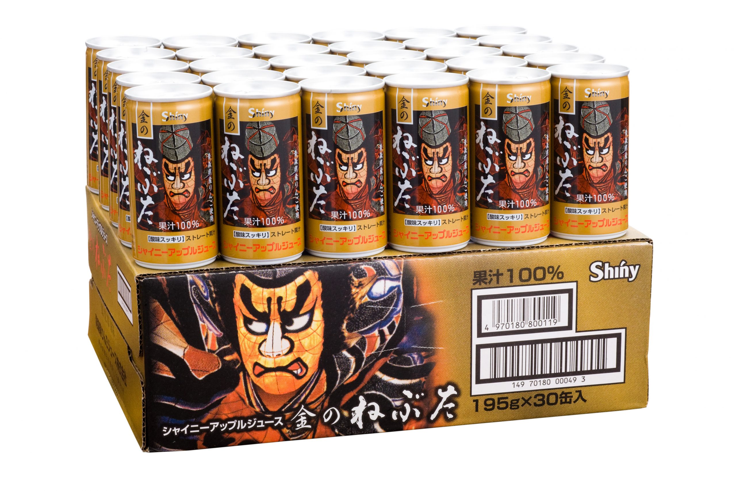シャイニー】アップルジュース金のねぶた缶30本 | アスパム物産