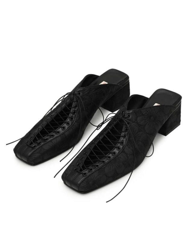 Lace mule (Black) – APOC STORE