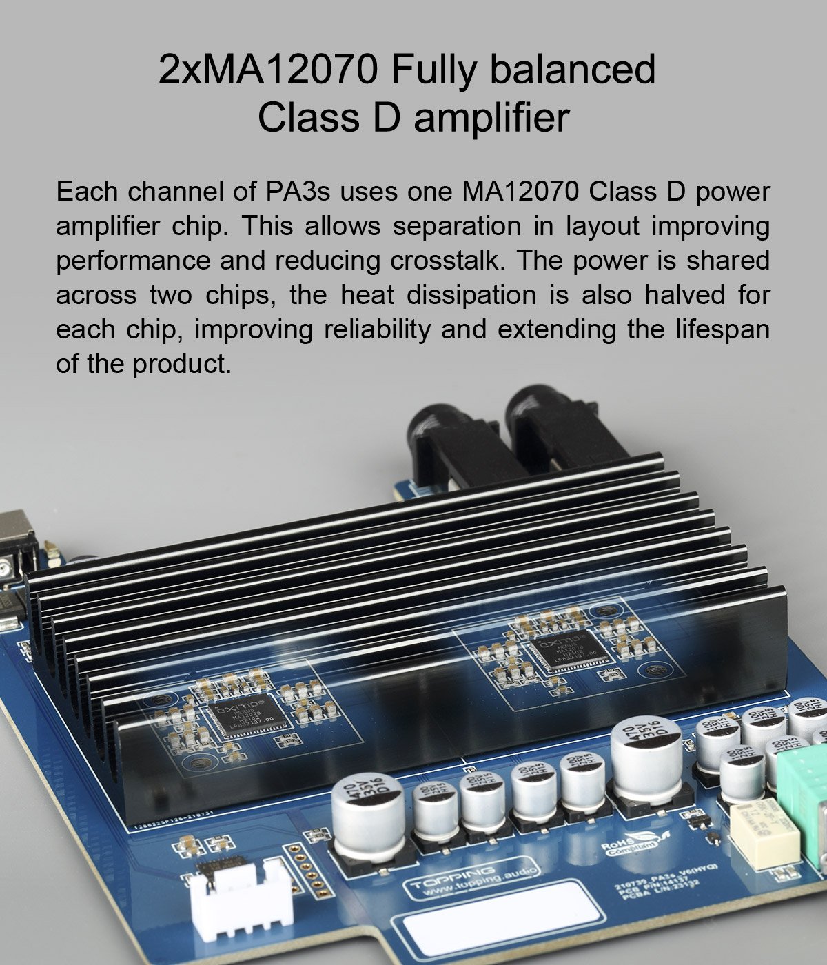 TOPPING PA3s Fully Balanced Class D Amplifier