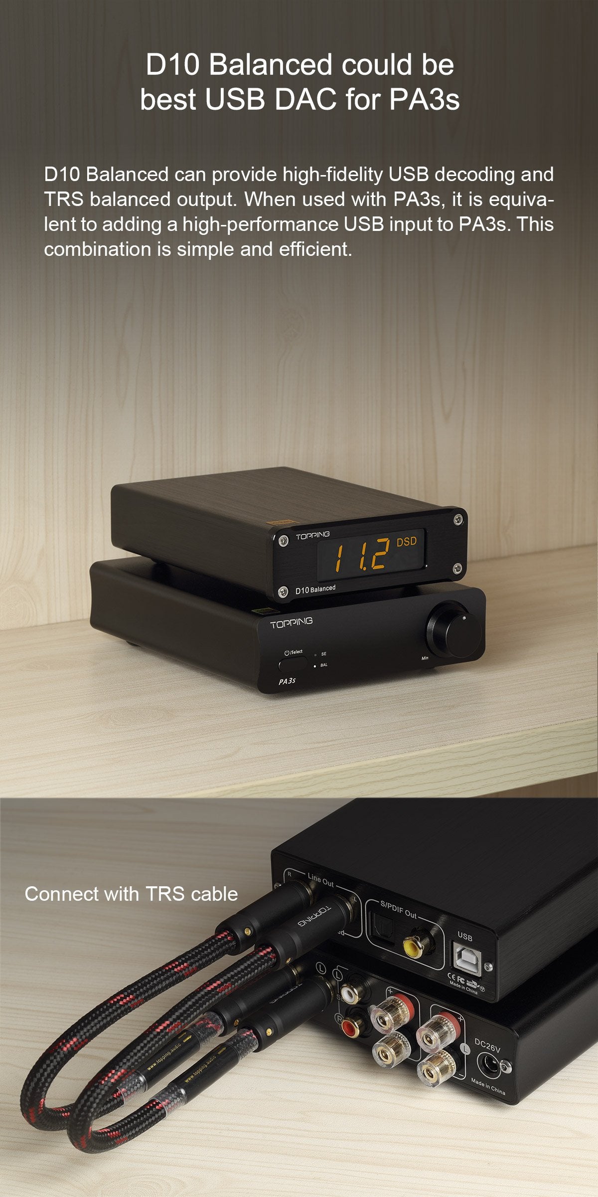 TOPPING PA3s Fully Balanced Class D Amplifier