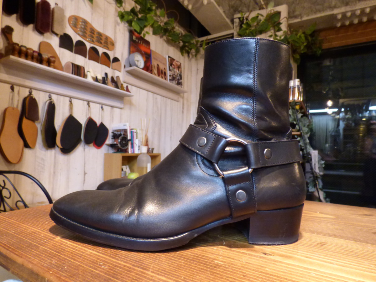 SAINT LAURENTサンローラン リングブーツをハーフラバー＆ヴィンテージ