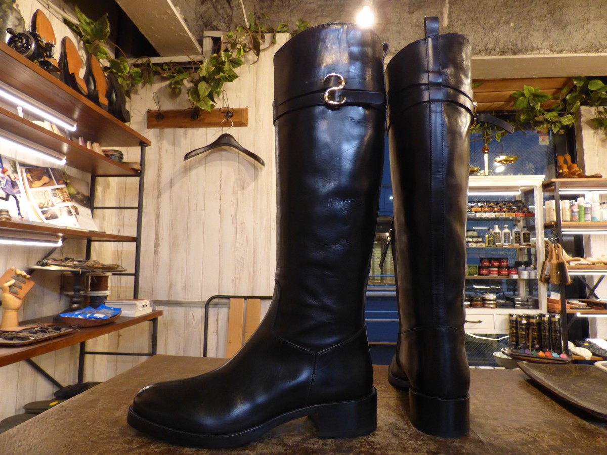 SARTORE（サルトル）ロングブーツの靴底をハーフラバー（裏張り）補強