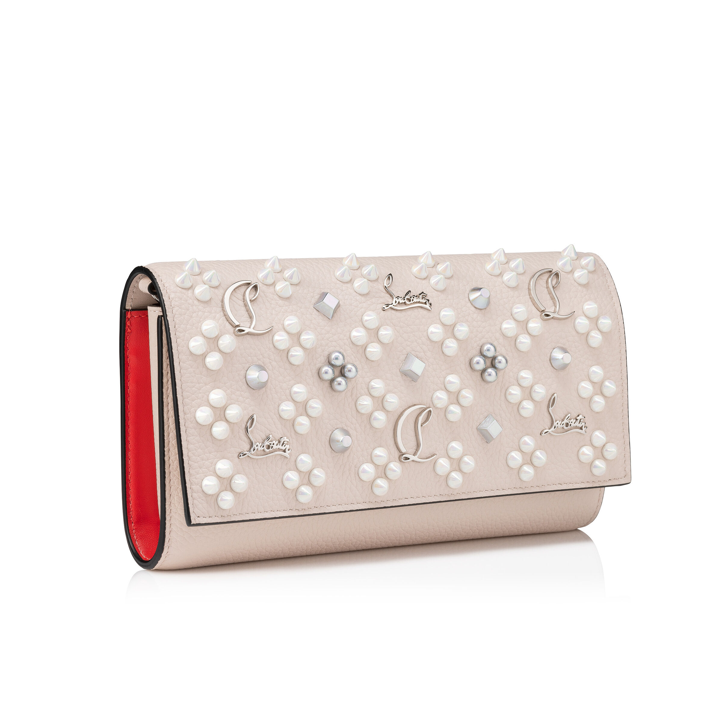 Paloma - Chain wallet - Grained calf leather and spikes