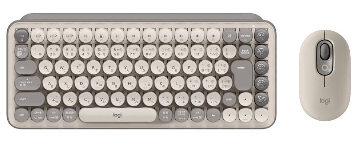 ロジクール、タイプライター風のデザインのキーボード「POP KEYS」の新