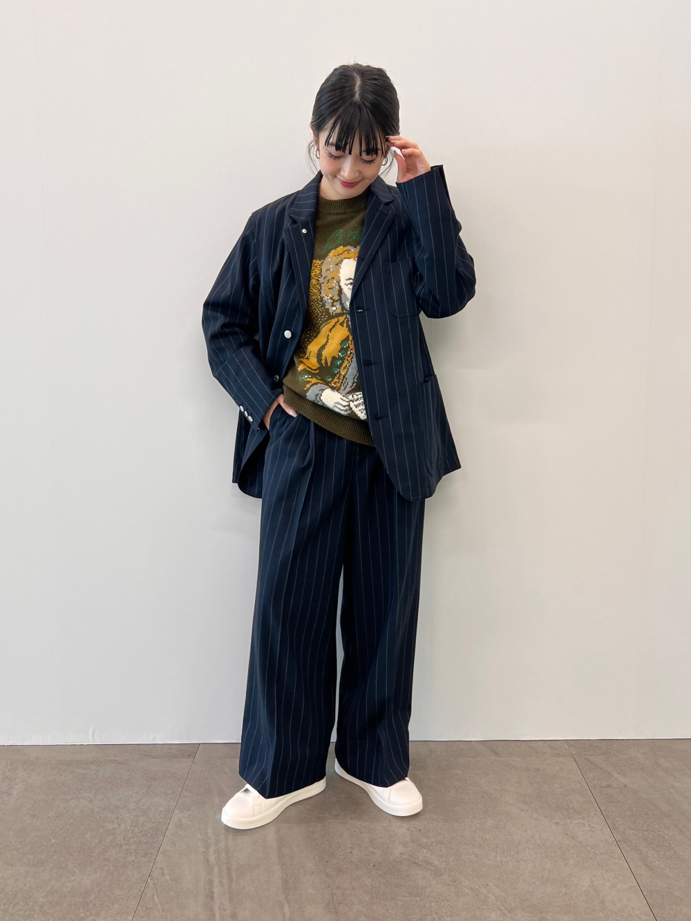 カバーオール(ストライプ) beautiful people (セットアップ可能