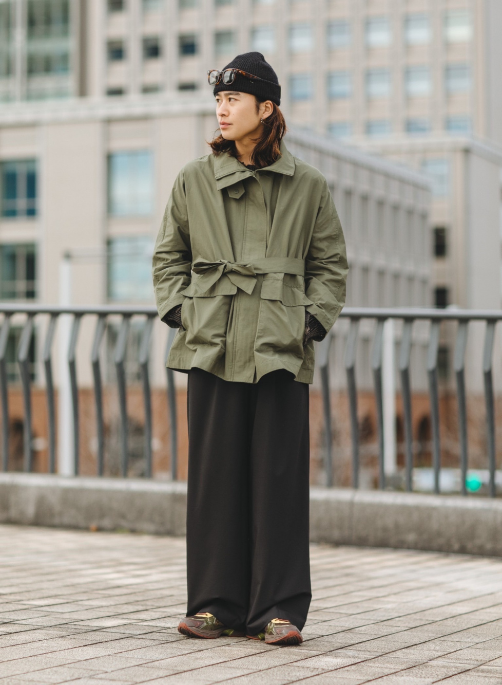 スタンドカラーオーバーサイズコート」の着用コーディネート| ユニクロ公式