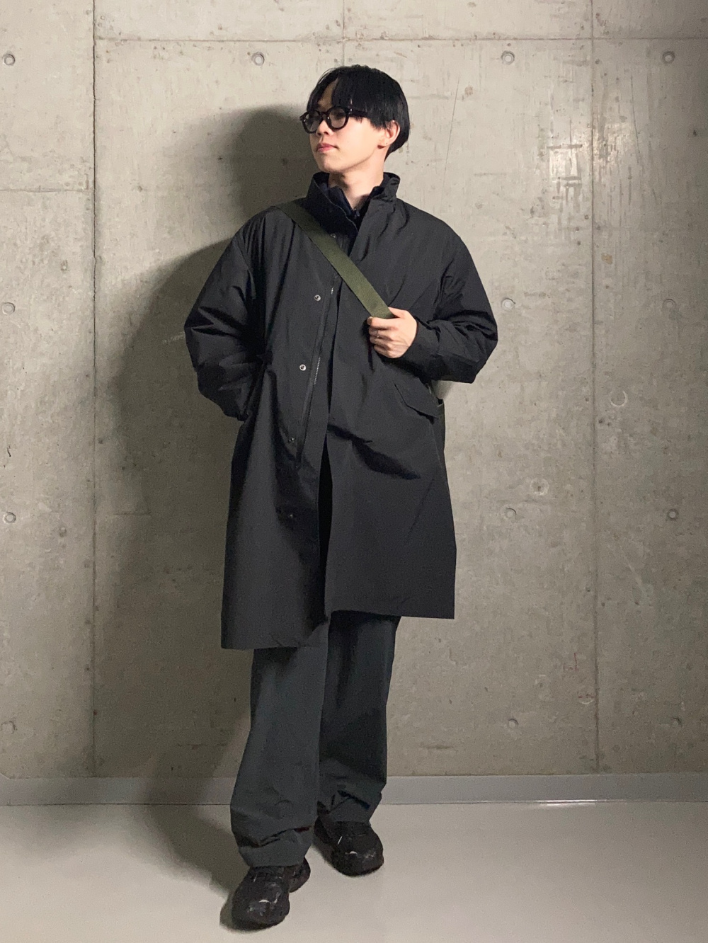 ウィンドプルーフ2WAYコート、ギアパンツ」の着用コーディネート