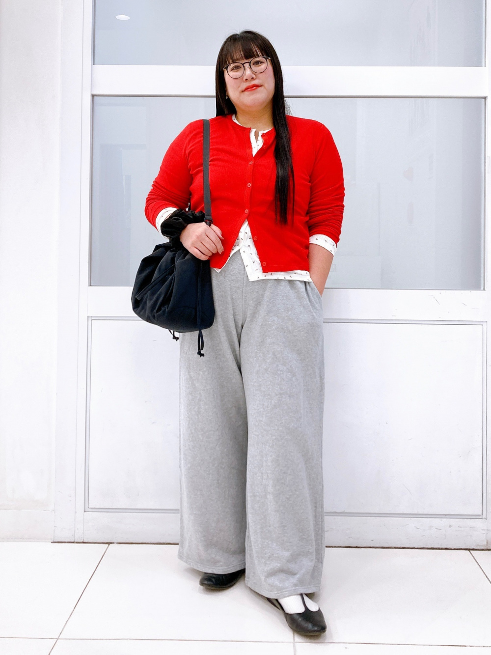 ミラノリブフルジップカーディガン、イージーユーティリティパンツ」の