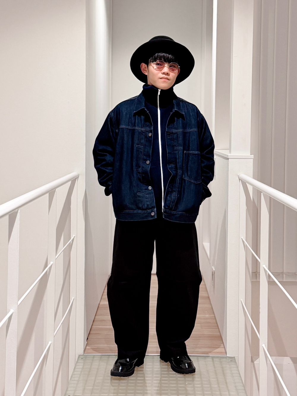 ミラノリブフルジップカーディガン、デニムトラッカージャケット」の