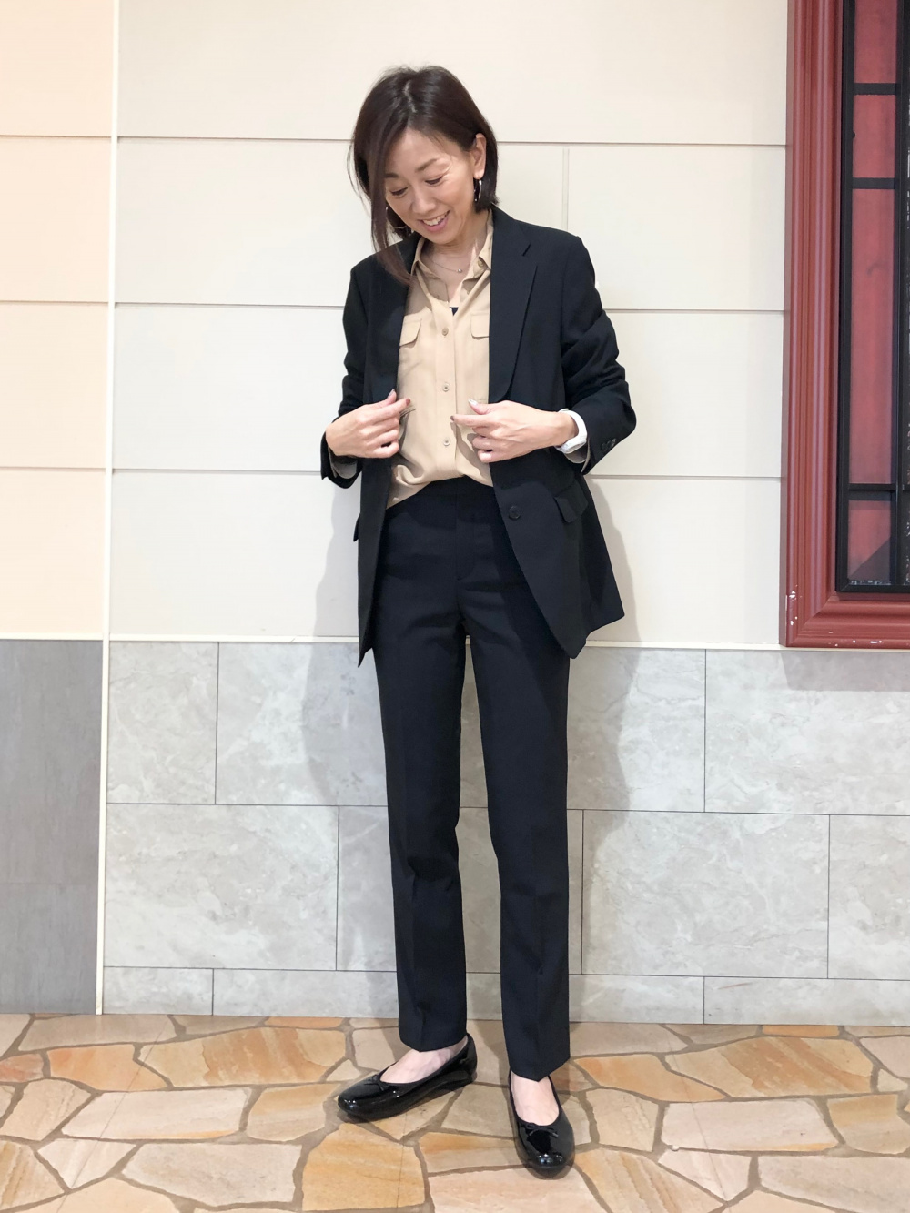 感動ジャケット（リラックスフィット） セットアップ可能」の着用