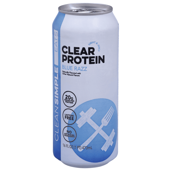 Clean Simple Eats Blue Razz Clear Protein 16 fl oz | Hy-Vee Aisles