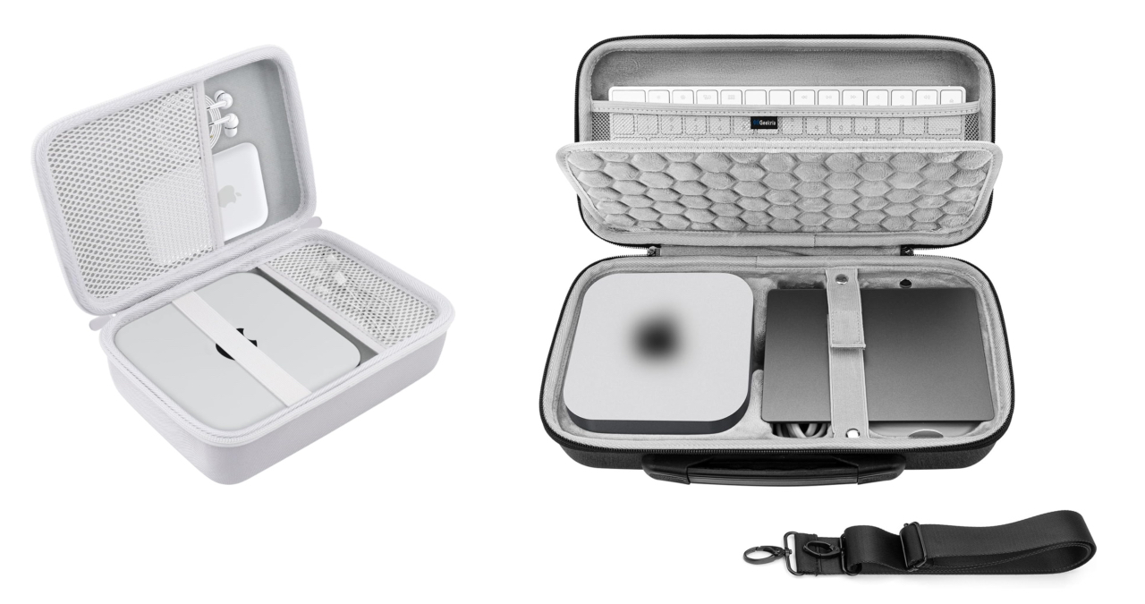 Apple M4チップを搭載したMac mini (2024)と周辺機器を収納して