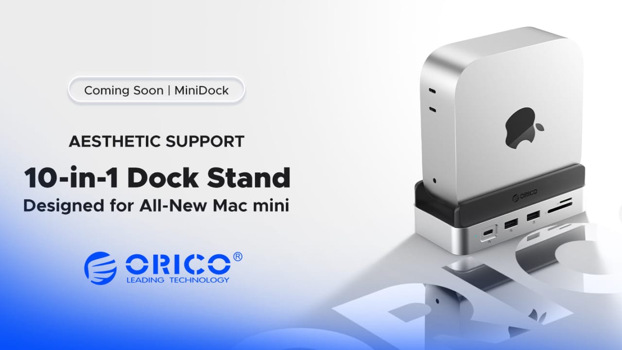ORICO、Mac mini (2024)にUSB-A/-CポートやHDMI、Ethernetポート、NVMe