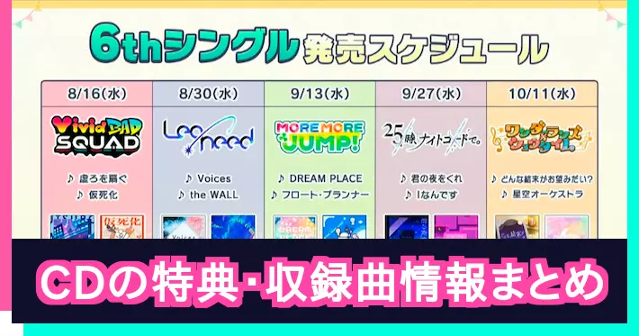 プロセカ】CDの特典・収録曲情報まとめ！予約・発売日はいつ