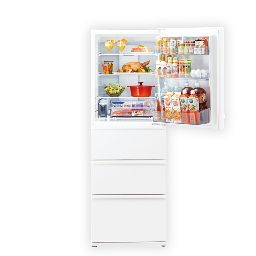 アクア 4ドア冷蔵庫 368L 2023年製 AQR-V37NL JL04 アクア 3ドア冷蔵庫