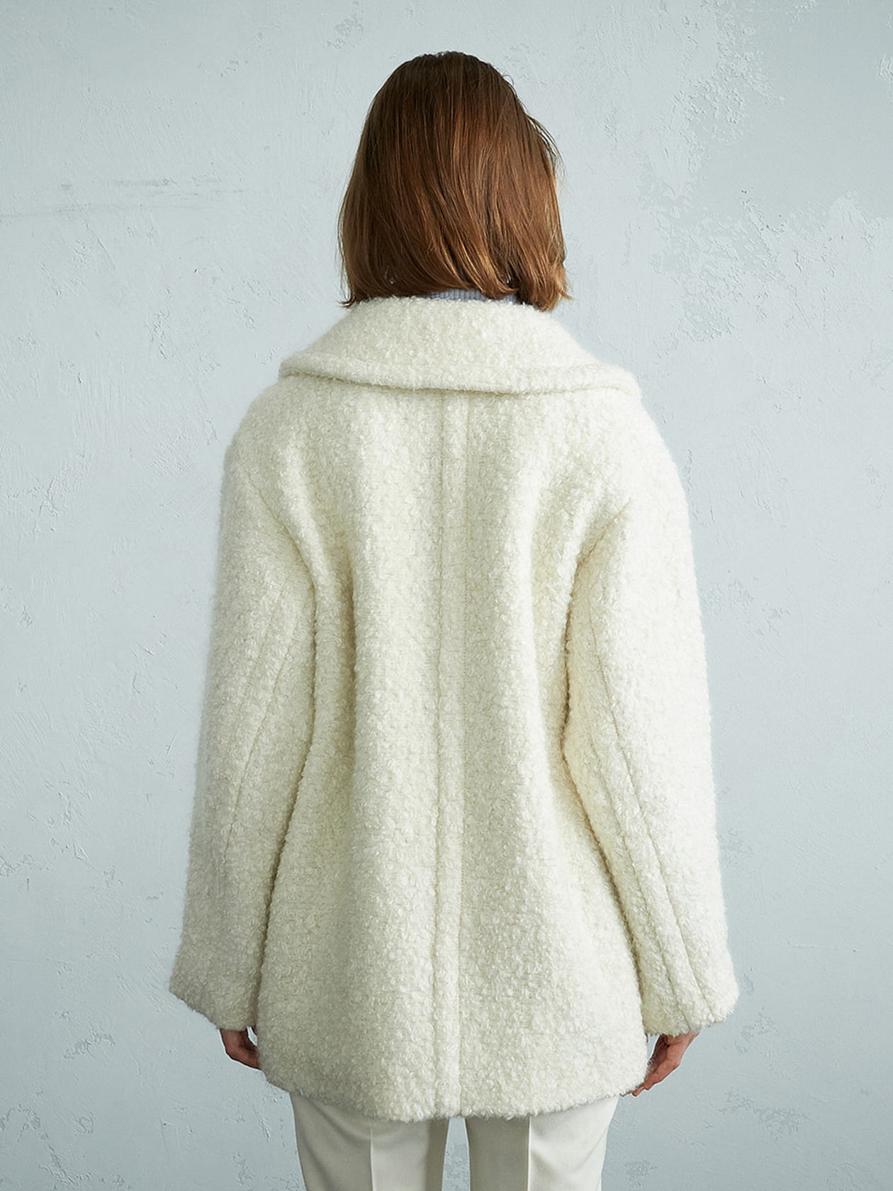 モヘア混コート