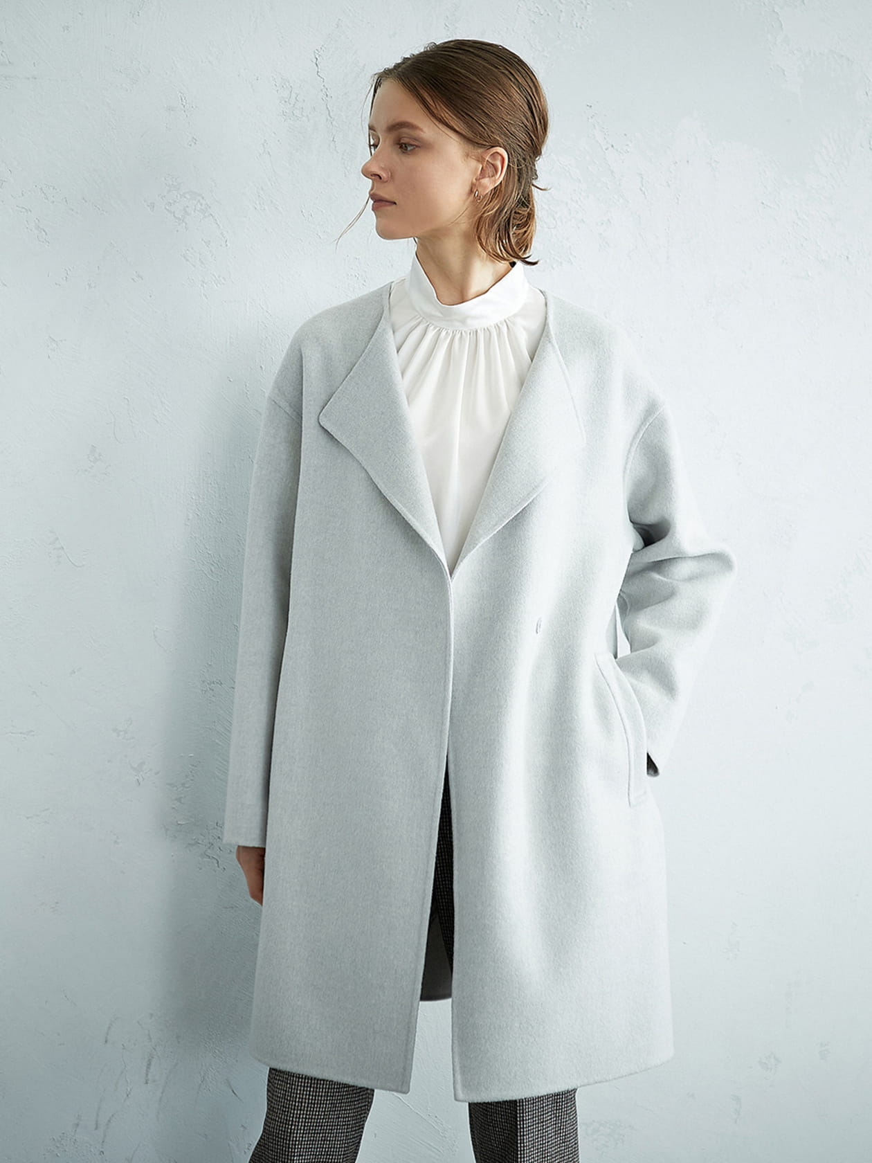 ウールダブルフェイスショートコート