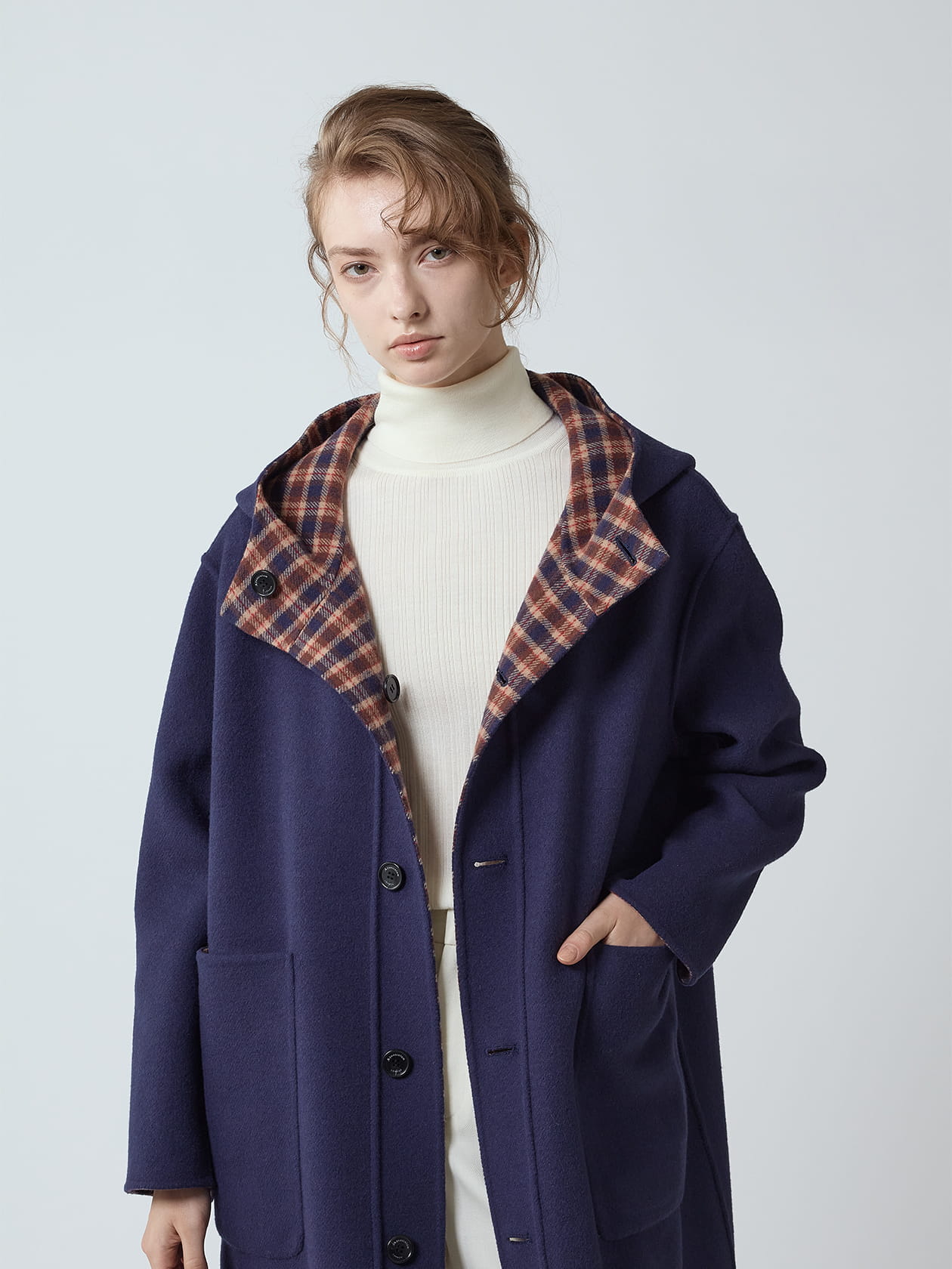 リバーシブルダッフルコート