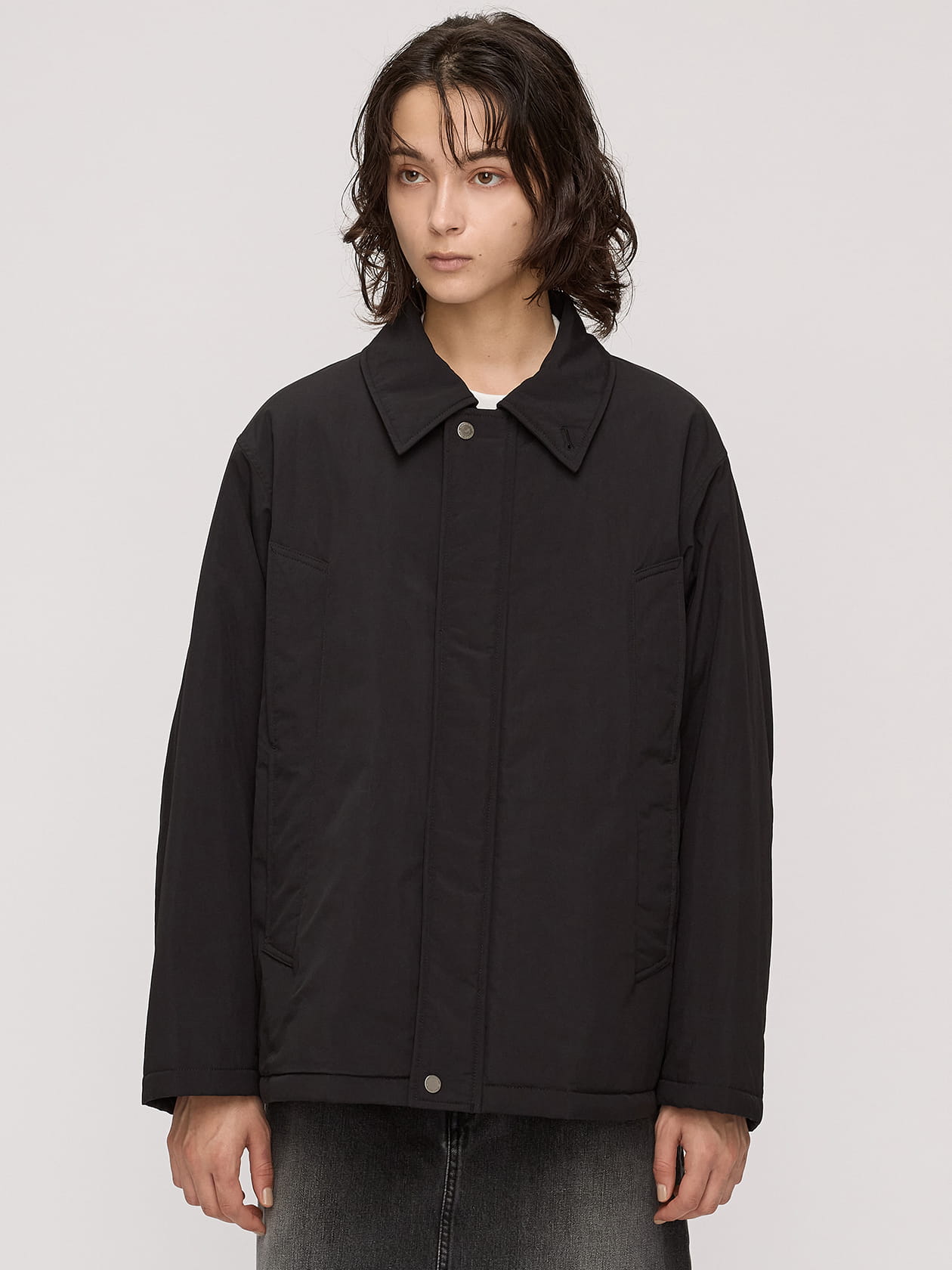 ワッシャーナイロン ステンカラージャケット